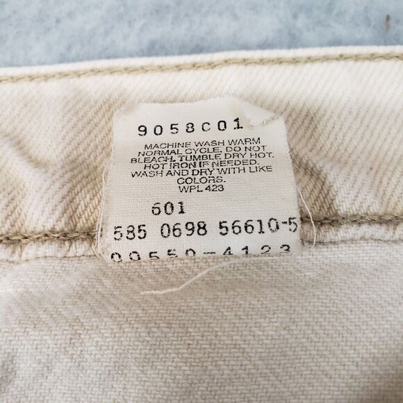 Vintage Levi's 550 Jeans Mens‎ 40x30 Off White Denim Pants USA Made 1998 90s VTG - Picture 8 of 9
